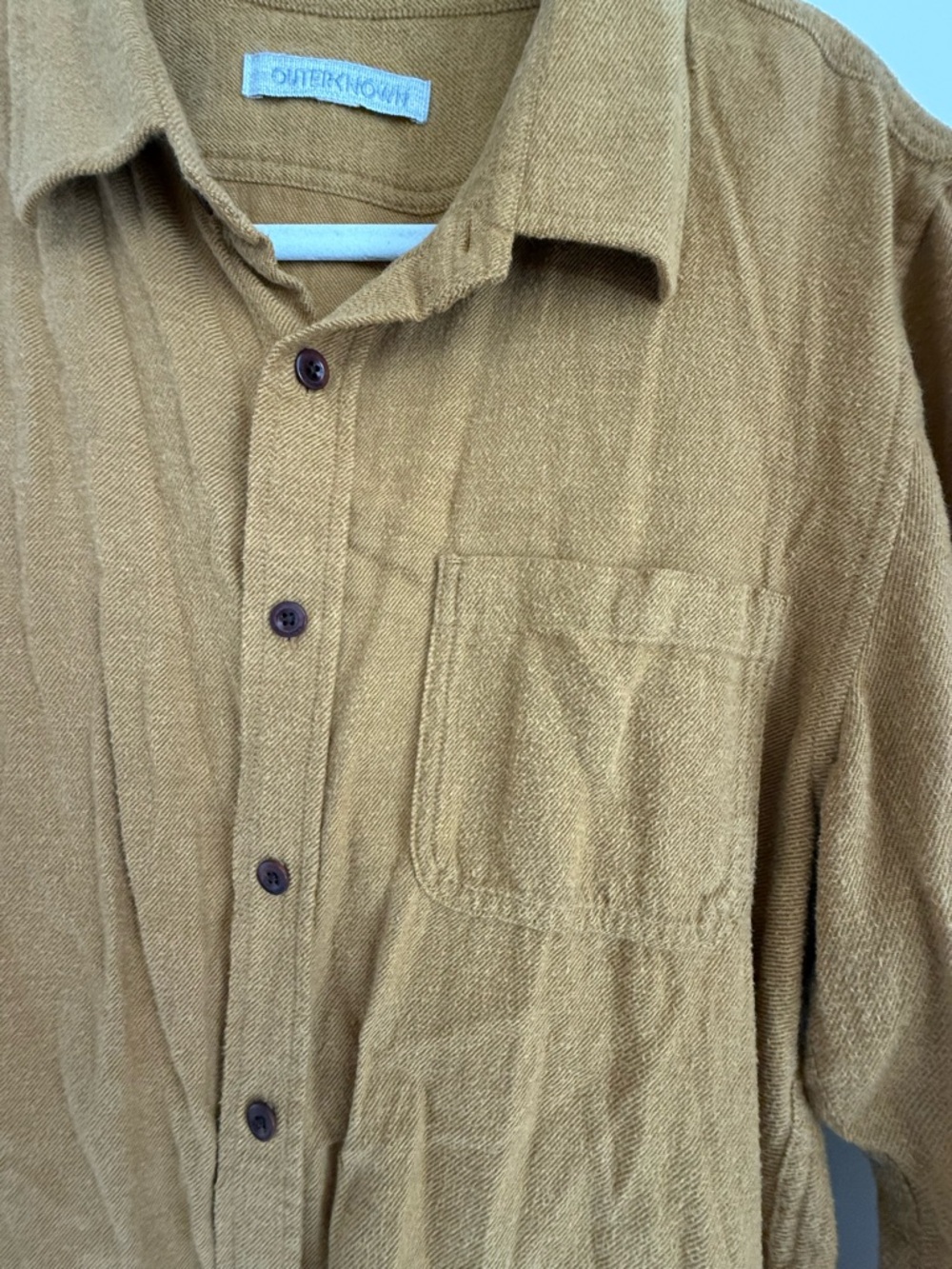 Outerknown Mustard Button-Up Shirt - Picture 4 of 4